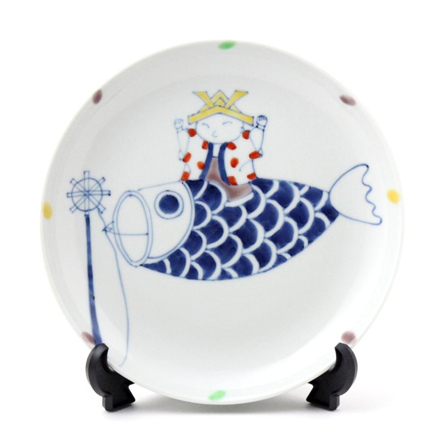 名入れ子供食器 染錦こいたろう7寸丸皿 福珠窯 有田焼窯元 端午の節句 子供の日 ご出産祝い お食い初め ご入学祝い F002 福珠窯ファクトリーショップ 通販 Yahoo ショッピング