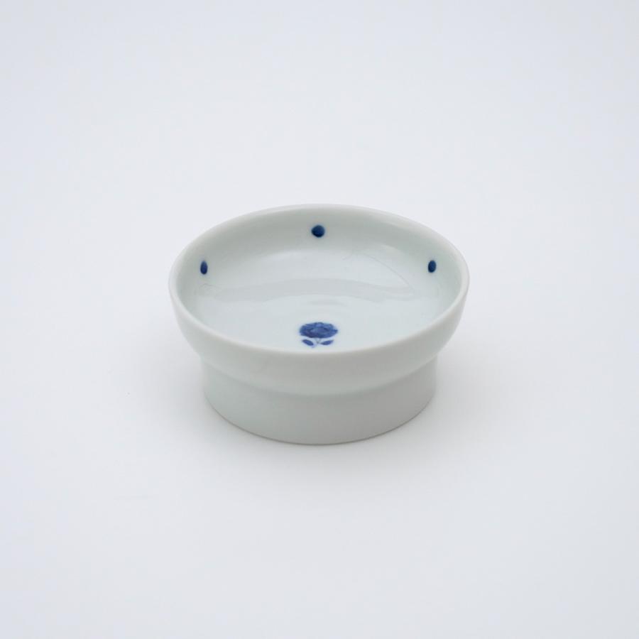 有田焼 小皿 染付小花点紋8.5cm高台小皿【福珠窯（有田焼窯元）】 : 福 