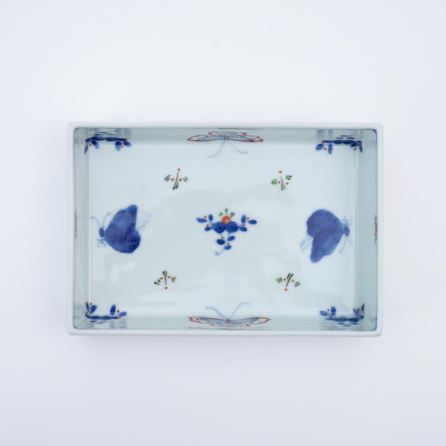 有田焼 福珠窯 天啓花蝶　6枚 有田焼 福珠窯 天啓花蝶 6枚 天啓花蝶段付6.5寸