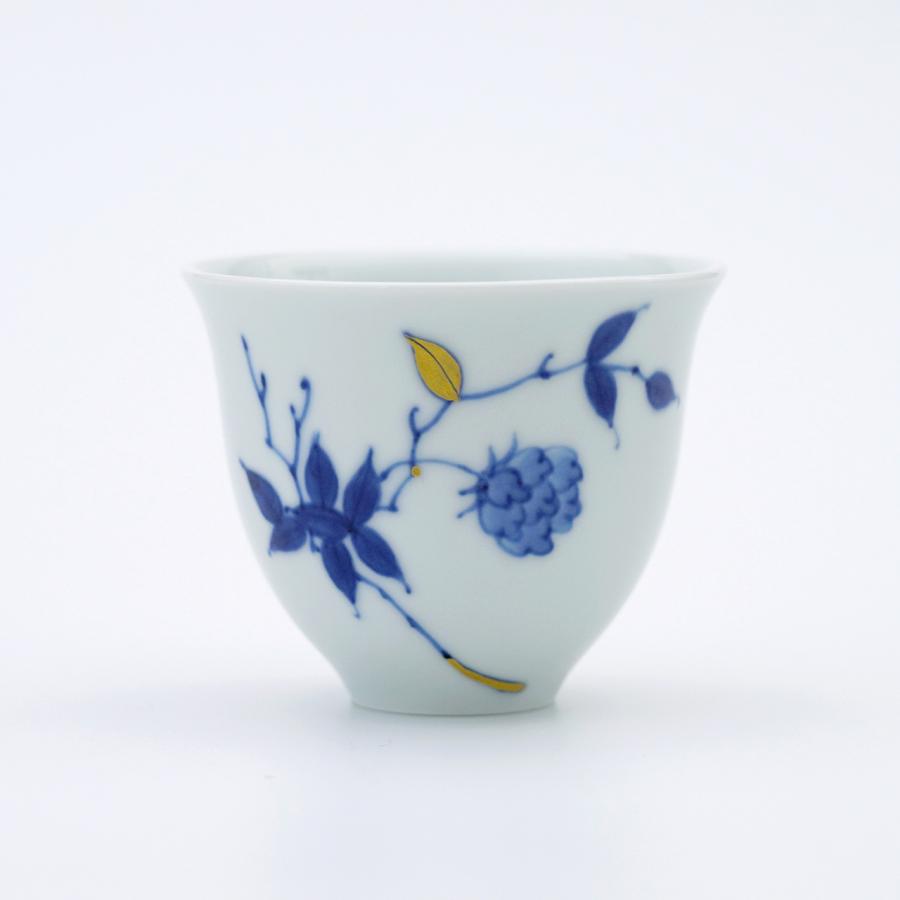 有田焼 湯呑み カップ 仙茶碗 金彩ばら絵 2.6寸仙茶碗【福珠窯（有田焼
