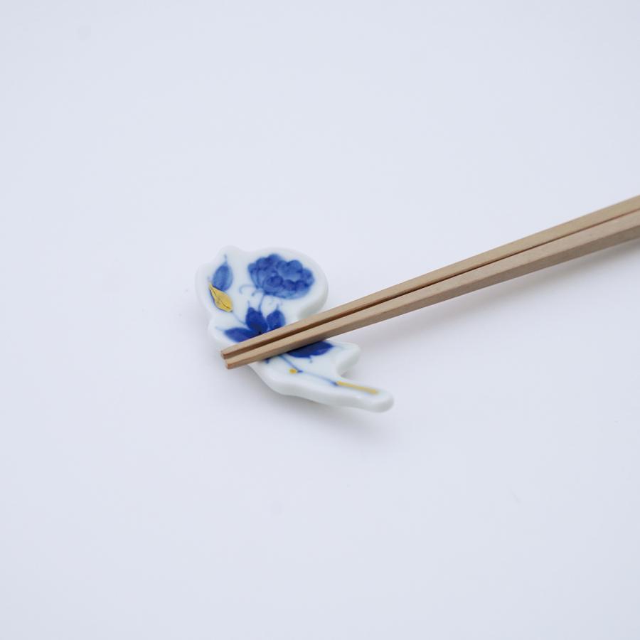 有田焼 箸置 金彩ばら絵【福珠窯（有田焼窯元）】 : 福珠窯