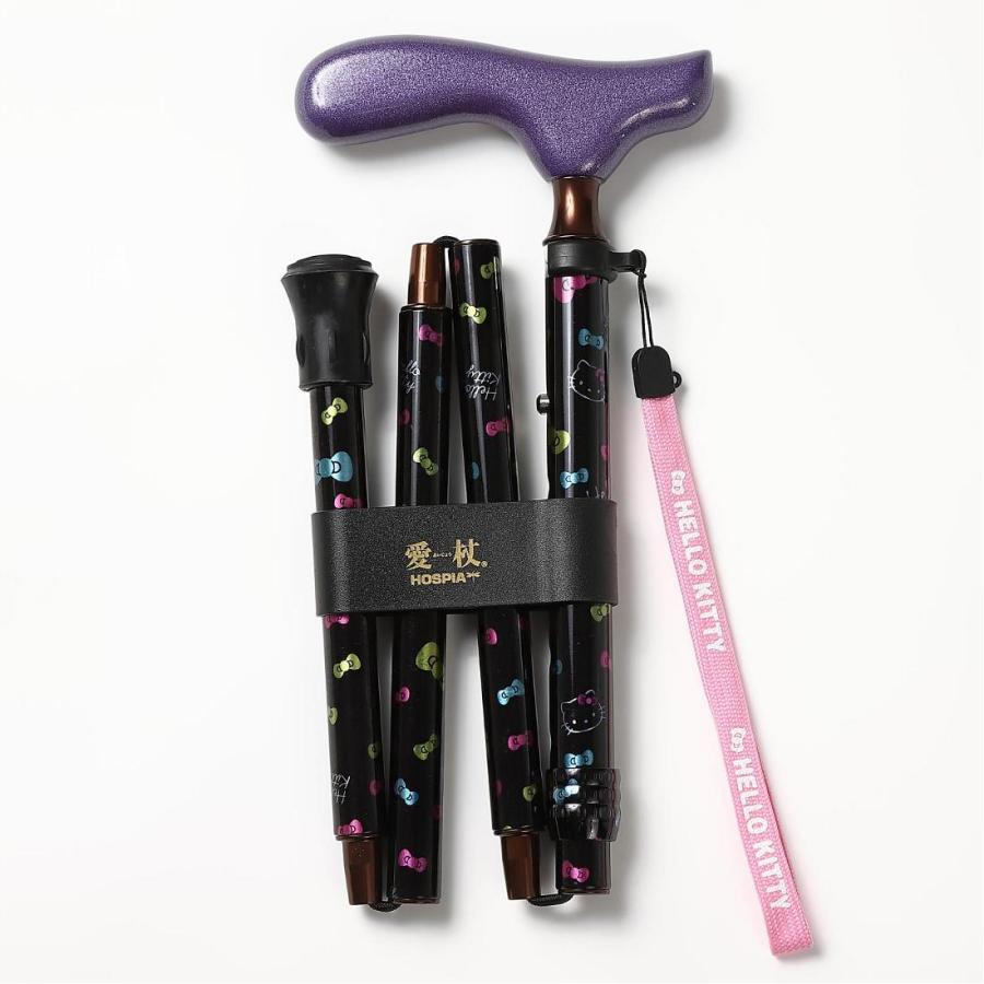 ケイ・ホスピア 愛杖ハローキティ 折りたたみステッキ/HK-24/-(代引不可)【送料無料】 杖 ハローキティ 折りたたみステッキ HK-24 約78から88cm シニア 愛杖