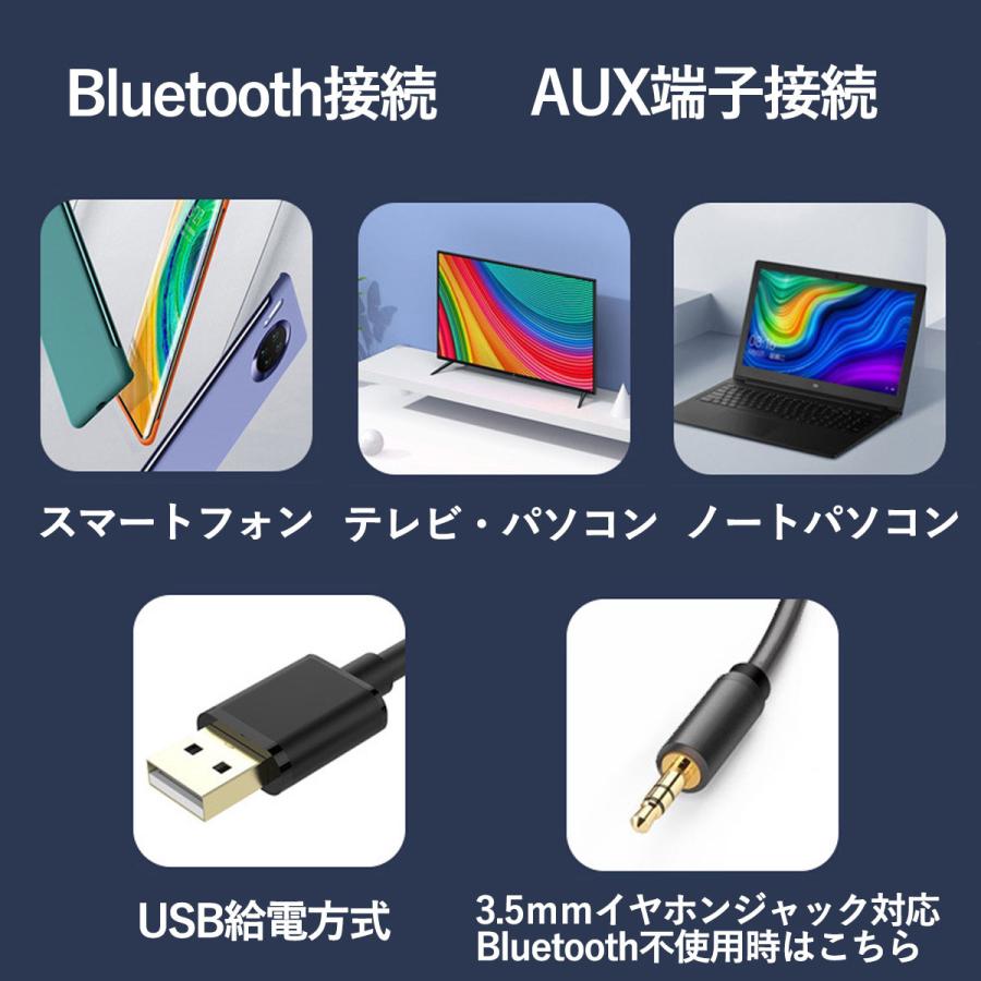 PCスピーカー USB Bluetooth ブルートゥース スピーカー コンパクト サウンドバー スマホ タブレット パソコン おしゃれ 接続 ゲーム USB電源 ヘッドホン端子｜fukumann｜10