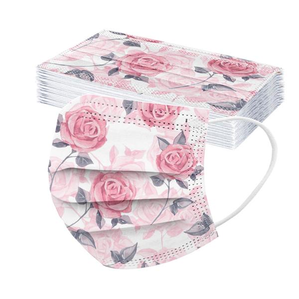 マスク 不織布 カラー 50枚 花柄マスク 使い捨て 3d 三層構造 レディース おしゃれ 安い 使い捨て 飛沫 風邪 花粉対策 母の日 21 ギフト Maskk1 面白生活館 通販 Yahoo ショッピング