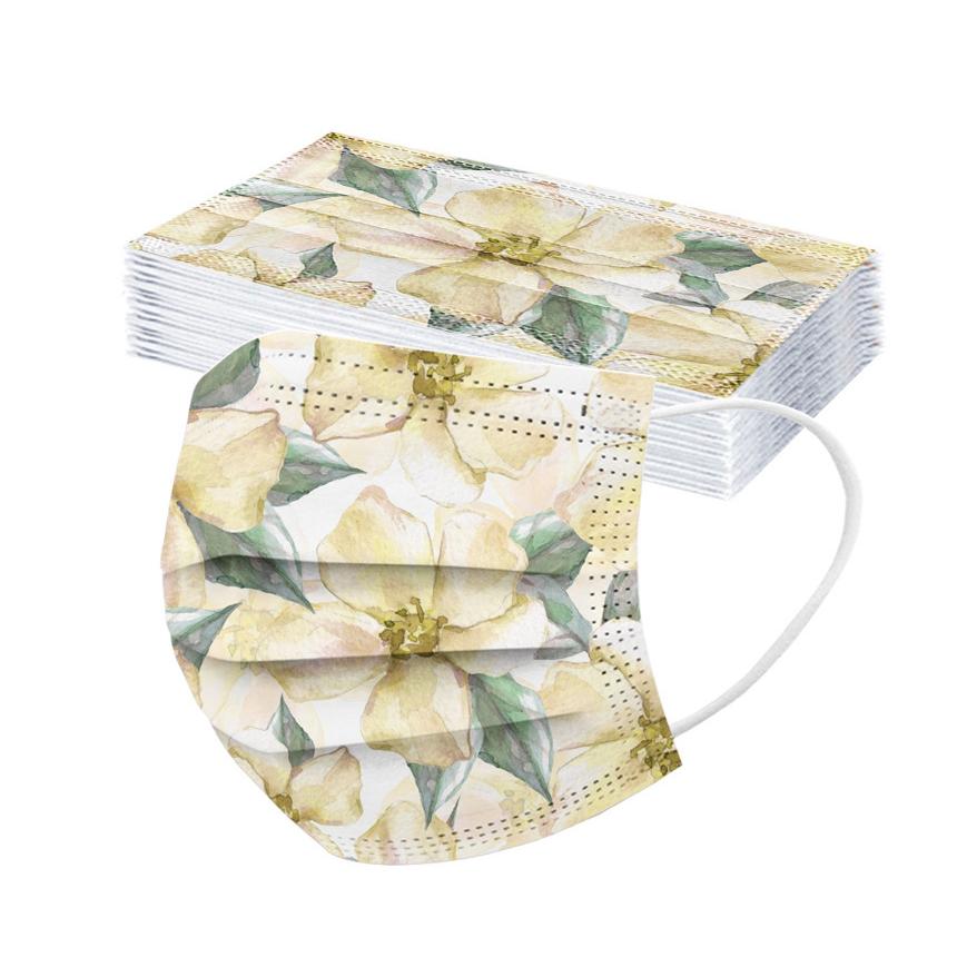 マスク 不織布 カラー 50枚 花柄マスク 使い捨て 3d 三層構造 レディース おしゃれ 安い 使い捨て 飛沫 風邪 花粉対策 母の日 21 ギフト Maskk1 面白生活館 通販 Yahoo ショッピング