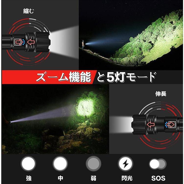 懐中電灯 20000ルーメン led 強力 充電式 軍用 最強 超高輝度 懐中電灯 20000ルーメン led 強力 充電式 軍用 最強 超高輝度