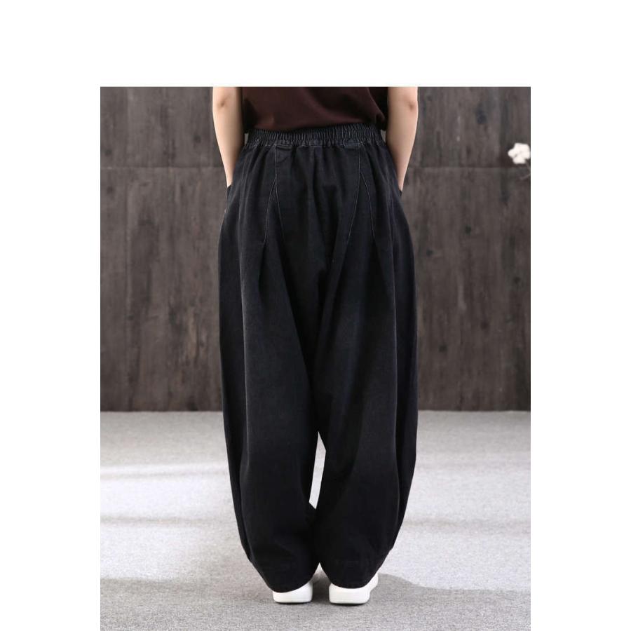 デニムパンツ ロング丈 バルーン サルエルパンツ パンツ デニムパンツ ロング丈 バルーン サルエルパンツ パンツ