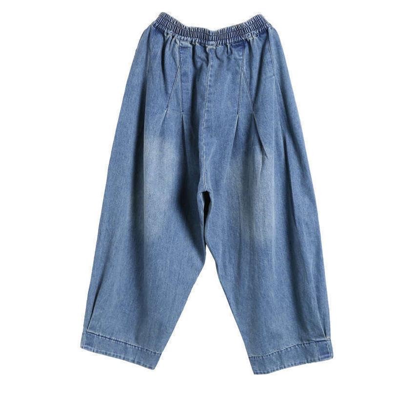 ✨タグ付き✨萌　モユル　デニム　サルエルパンツ　バルーン　フリンジ　洗濯可 デニムパンツ ロング丈 バルーン サルエルパンツ パンツ