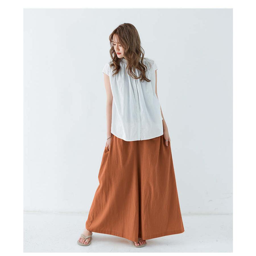 ワイドパンツ リネン レディース 夏 ボトムス パンツ スカーチョ