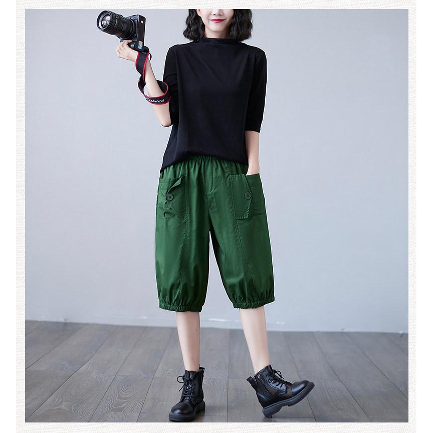 ハーフパンツ 夏 パンツ 5分丈 バルーンパンツ ショートパンツ