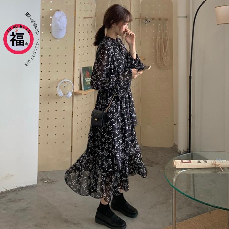 ワンピース フレアワンピース ロングワンピース レディース パフスリーブ ロング丈 Uネック フレア Aライン シンプル 総柄 長袖 体型カバー 大きいサイズ 01op1748 Hhy 福丸 通販 Yahoo ショッピング