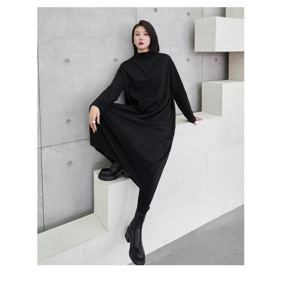 ⭐美品⭐ルネ　ブラック長袖ロングワンピース ワンピース 長袖 レディース ロングワンピース 大きいサイズ 黒