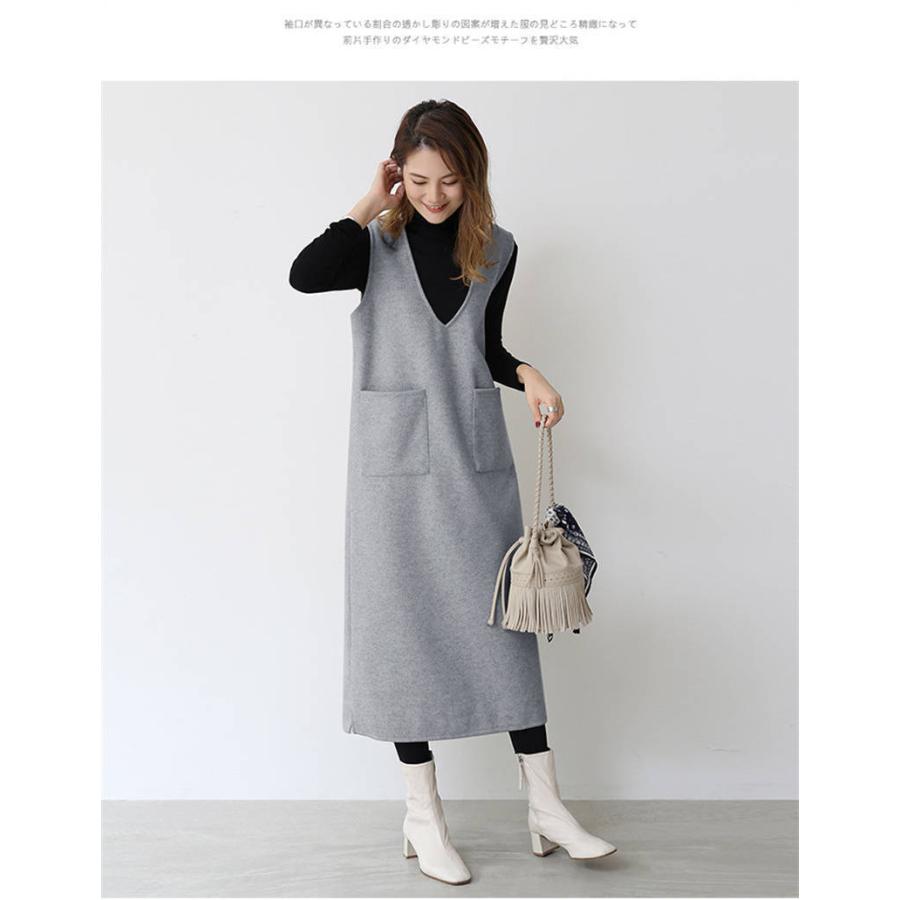 Mam et Moi マムエモア ワンピース ジャンパースカート ノースリーブ Amazon.co.jp: ジャンパースカート 50代 40代 レディース 秋冬春