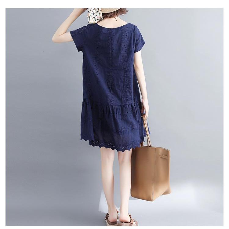 激安大特価！】 ラ激安新品６L 白フリルレース 半袖チュニック