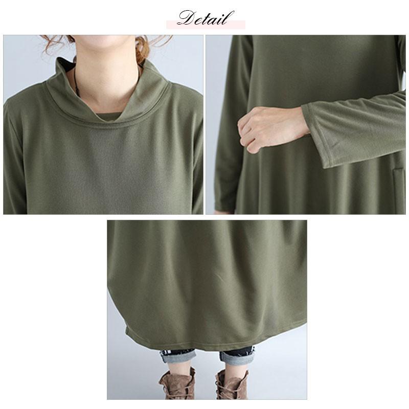 ロングワンピース　チェニック シャツワンピース チュニック ワンピース ブラウス ロングシャツ