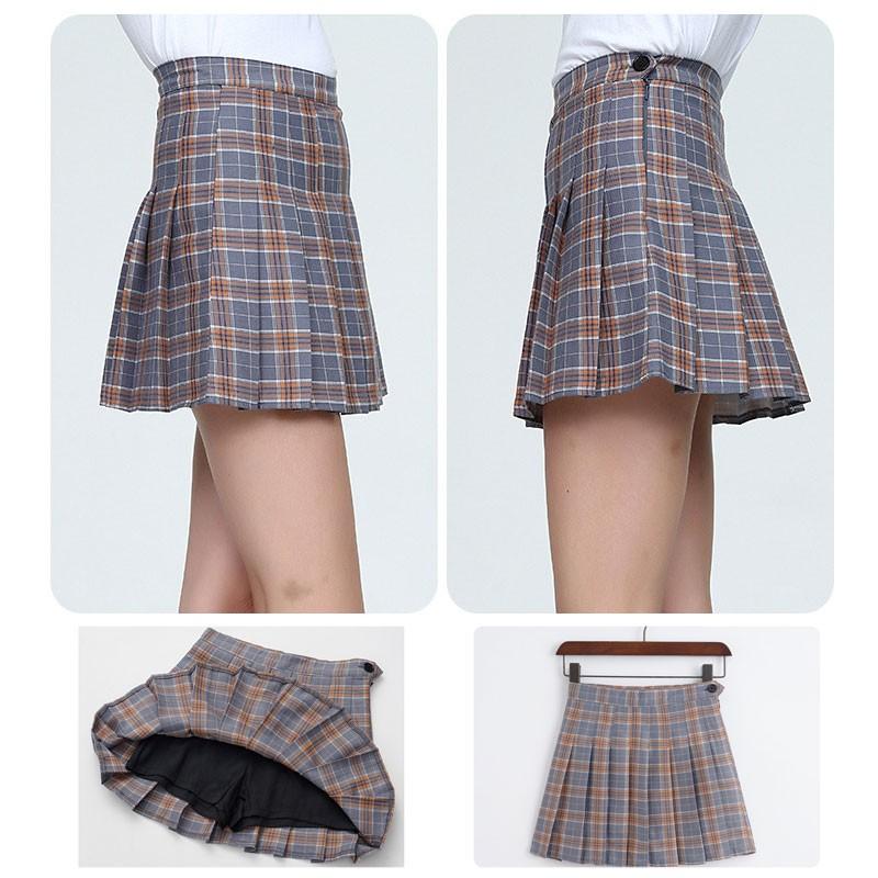 スカート レディース ミニ丈 ミニスカート プリーツスカート チェック柄 ショート丈 ボトムス ハイウエスト Aライン フレア 制服 カジュアル 裏地付き 01sk313 福丸 通販 Yahoo ショッピング