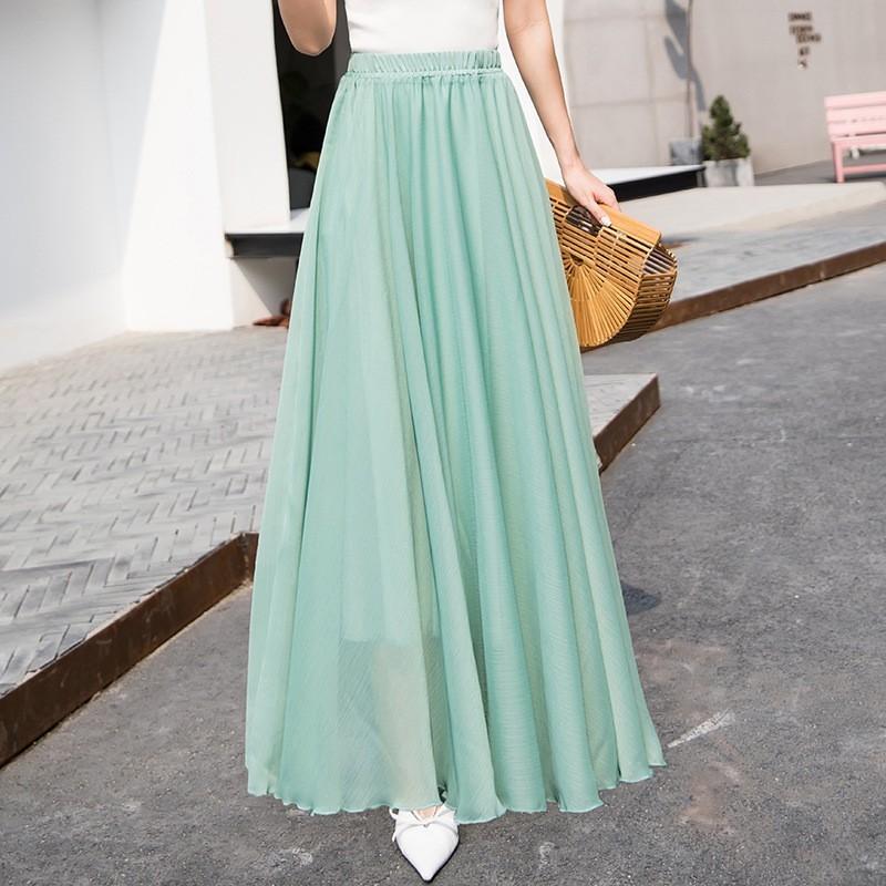 スカート フレアスカート 夏 マキシ丈 レディース ギャザー 無地 美脚