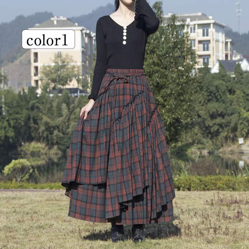 スカーラ　チェック柄ウェア上下　M 美品 スカーラ チェック柄ウェア上下 M 美品 スカーラ チェック柄