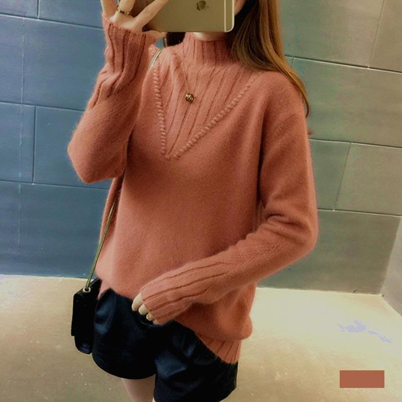 ニットワンピース 長袖 ニット レディース 短いセーター 柄 トップス セーター ニットソー ゆったり プチハイネック カジュアル シンプル 秋冬 01tp1097 Hhy1025 福丸 通販 Yahoo ショッピング