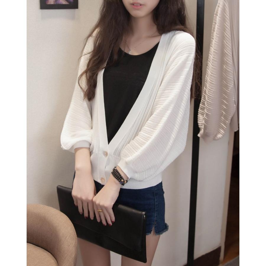 冷房カーディガン 夏用カーデ コーデ ショール レディース トップス 薄着 パフスリーブ ドルマン 無地 7分袖 ゆったり シンプル カジュアル 50代 40代 30代 代 01tp1859 Ww 福丸 通販 Yahoo ショッピング