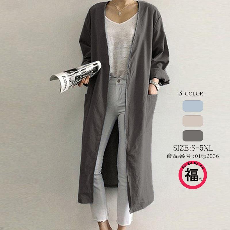 シャツ ロングシャツ トップス レディース ブラウス 長袖 前開き  