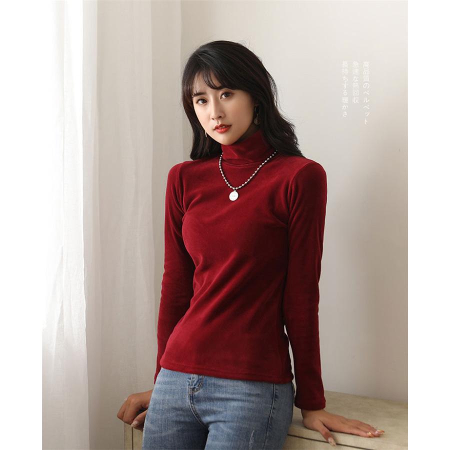 インヴェル レディース 長袖Tシャツ トマトレッド 未使用 インヴェル invel レディースカラーTシャツ(Uネック