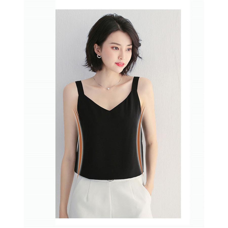 キャミソール インナー トップス 春夏 タンクトップ キャミ レディース ノースリーブ アウター 無地 Vネック 上着 シンプル ベージック 部屋着 コーデ 30代 01tp2780 Hhy 福丸 通販 Yahoo ショッピング