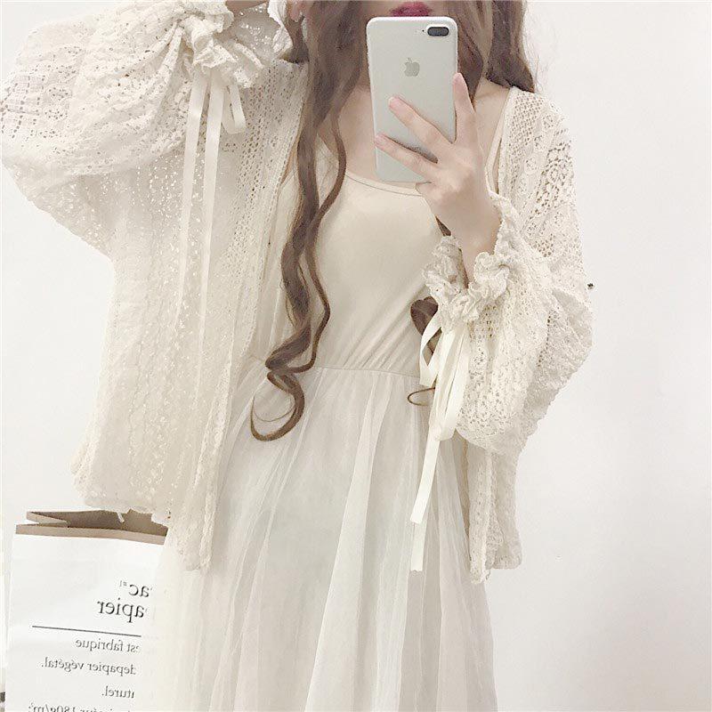 ルーニィ新品⭐️洗えるノンアイロン❗️バルーンショートブルゾンカーディガン冷房対策 ルーニィ新品⭐️洗えるノンアイロン❗️バルーンショート