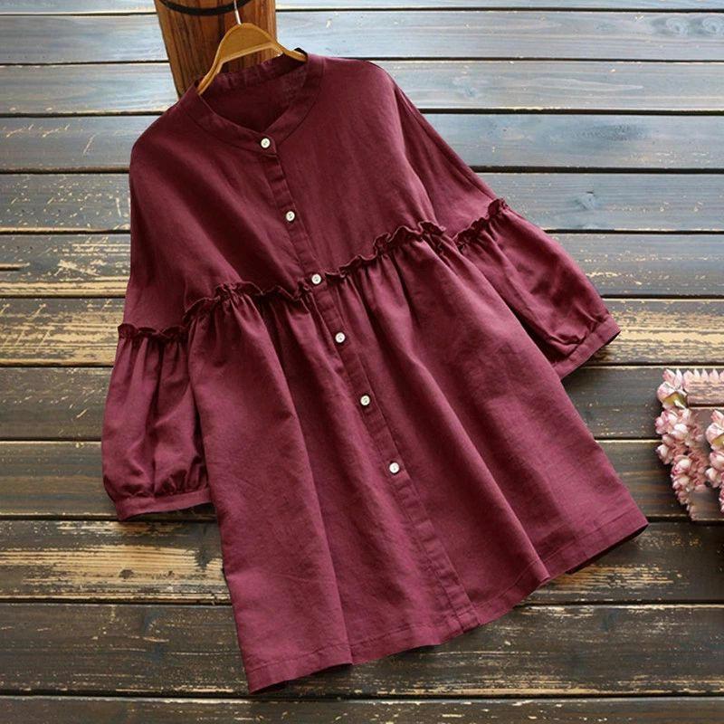 【新品】大きいサイズ　ロングブラウス　ロングシャツ　ロングチュニック　９Ｌ シャツ 通販シャツ レディース チュニック ブラウス ロング