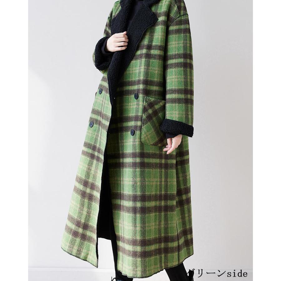 チェスターコート レディース コート 冬 ボアコート ロングコート