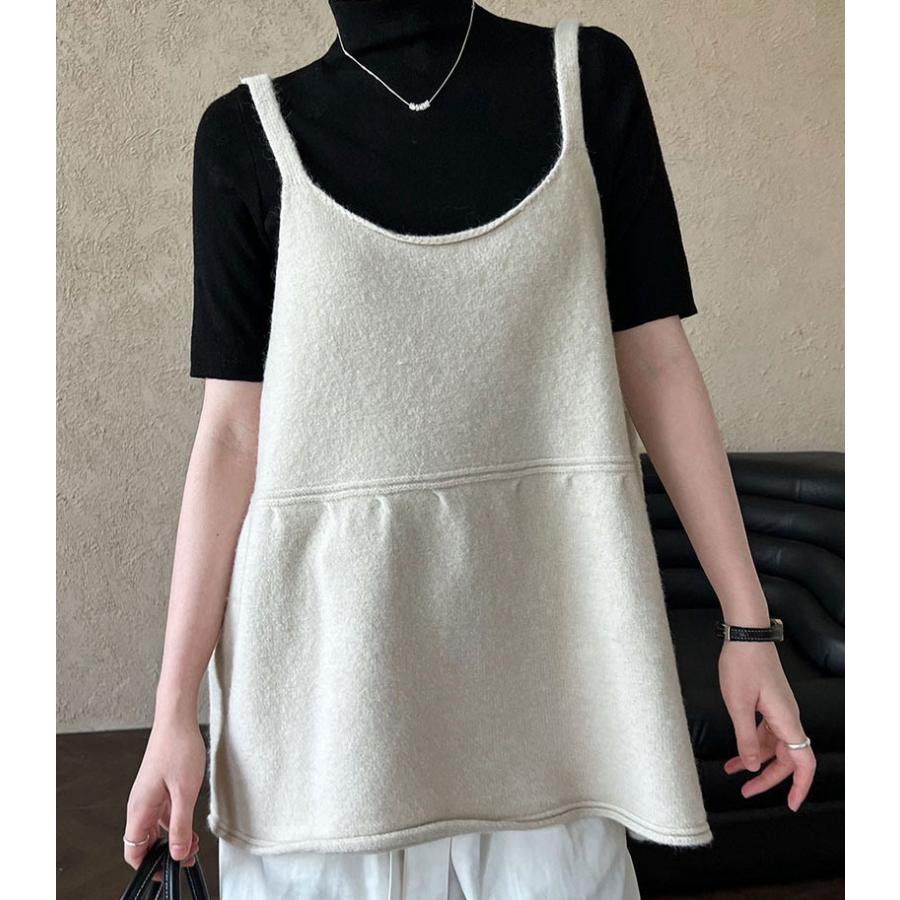 ベスト レディース vネック ニット ビスチェ キャミソール 大きい