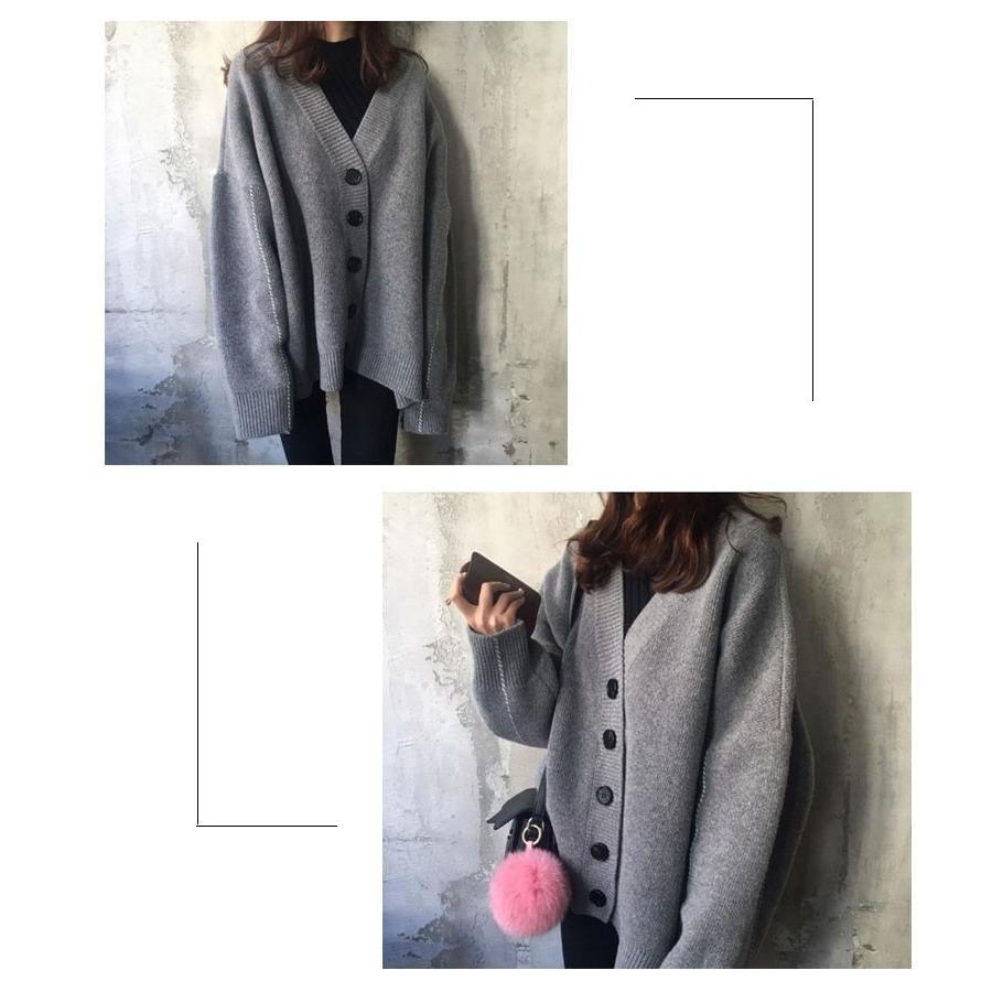 カーディガン ニット 厚手 長袖 ショート丈 レディース 秋冬 トップス