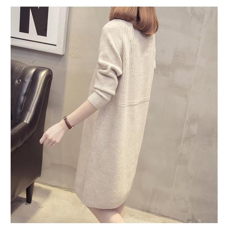セール ニットワンピース 冬物 あったかい 膝丈 長袖 ニット レディース チュニックワンピース トップス 秋冬 ニットソー ゆったり ハイネック 40代 01tp640 福丸 通販 Yahoo ショッピング