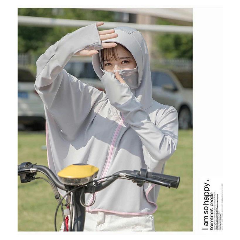 サンバリア ポケット付き パーカー ホワイト パーカー(ポケット付き)｜完全遮光アウター｜サンバリア100