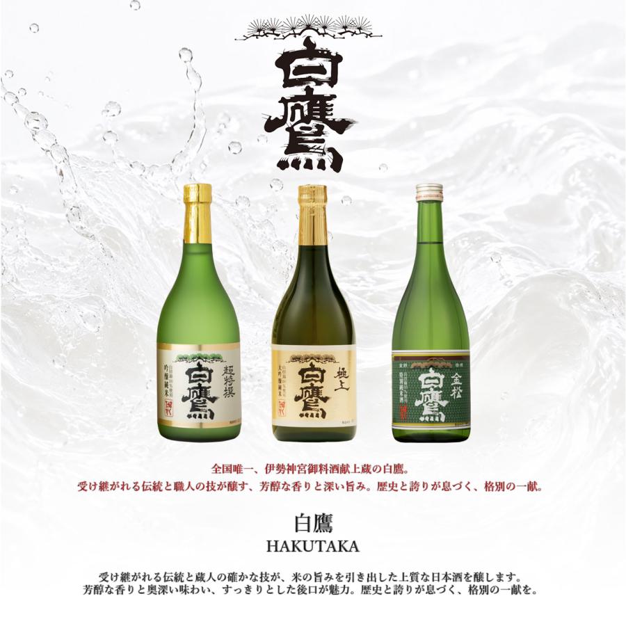 朝日鷹 特撰 本醸造 3本セット 飲み比べ 白鷹 日本酒 生もと逸品飲み比べ 720ml × 3本セット 伊勢神宮御料酒蔵