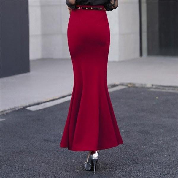 スカート ロング レディース 秋冬 マーメイドスカート ロングスカート ボトムス タイトスカート 黒 赤 ハイウエスト 大きいサイズ 無地 着痩せ 30代 40代 50代 Fukumiruyxf Bsq647 Ciwataunヤフーショップ 通販 Yahoo ショッピング