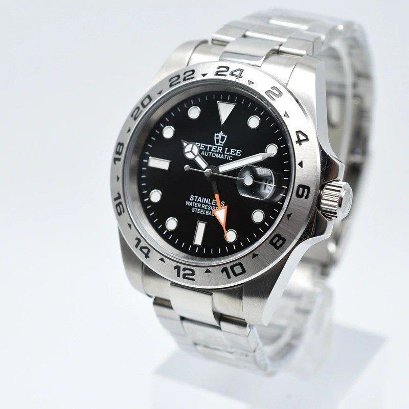 腕時計 PETER LEE メンズ ビジネス フォーマル 自動巻き 機械式 防水 3bar PETER STAINLESS