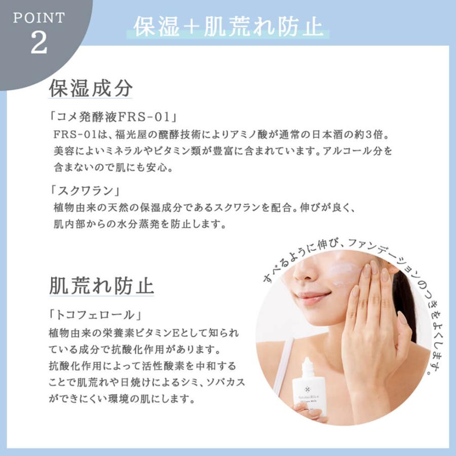 アミノリセ UVケアミルク 30g SPF30 PA+++ 福光屋 ウオータープルーフ