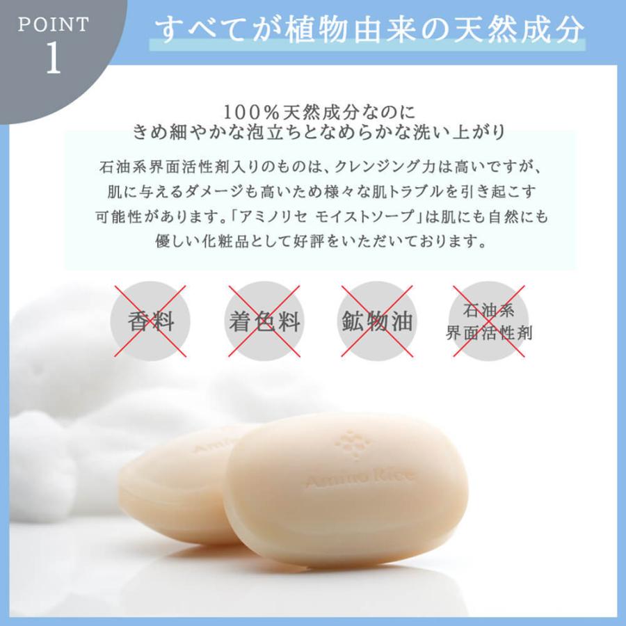アミノリセ モイスト ソープ 100g 公式通販 しっとり 無添加 保湿 界面活性剤不使用 枠練り製法 植物由来 | アミノリセ | 02