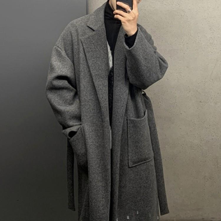 想像を超えての 両面羊毛 ダッフルコート フードコート ビッグシルエット ロング チェスターコート メンズ コート ゆったり ロングコート メンズチェスターコート オーバーサイズ 秋冬 冬服 秋 秋服 カジュアル メルトン コート アウター