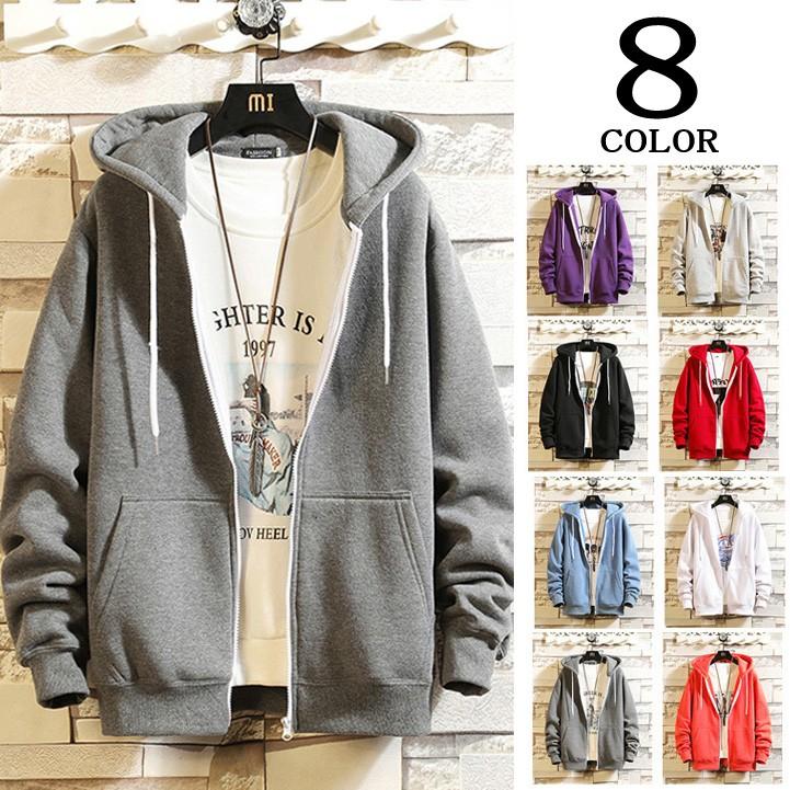 ジップアップパーカー メンズ パーカー 長袖 秋物 秋服 フード付き ジャケット A116 W162 ふくもん 通販 Yahoo ショッピング