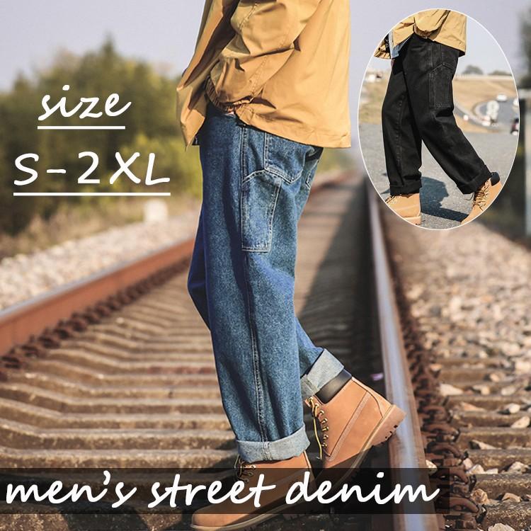 ジーンズ メンズ デニムパンツ ゆったり ボトムス Jeans ストレート 大きいサイズ ジーパン ストリート A326 C1127 ふくもん 通販 Yahoo ショッピング