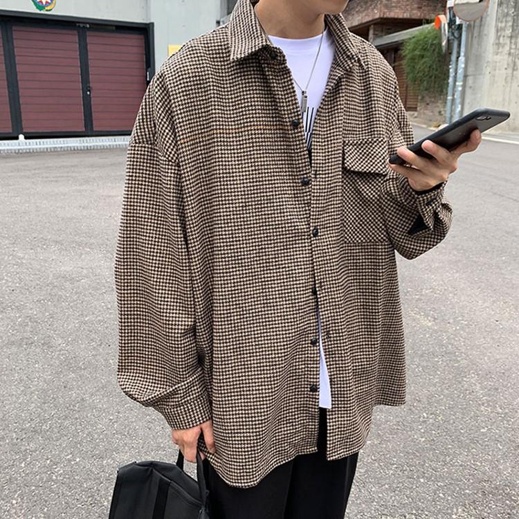 シャツ メンズ 長袖 チェック カジュアルシャツ ビッグシルエット 柄シャツ カジュアル ファッション オーバーシャツ チェックシャツ 世界の