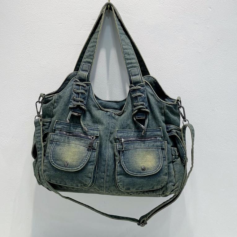 トートバッグ ショルダーバッグ レディース デニムバッグ 大容量