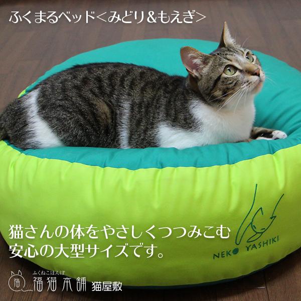 ふくまるベッド（みどり&もえぎ）猫さんの大型ベッド