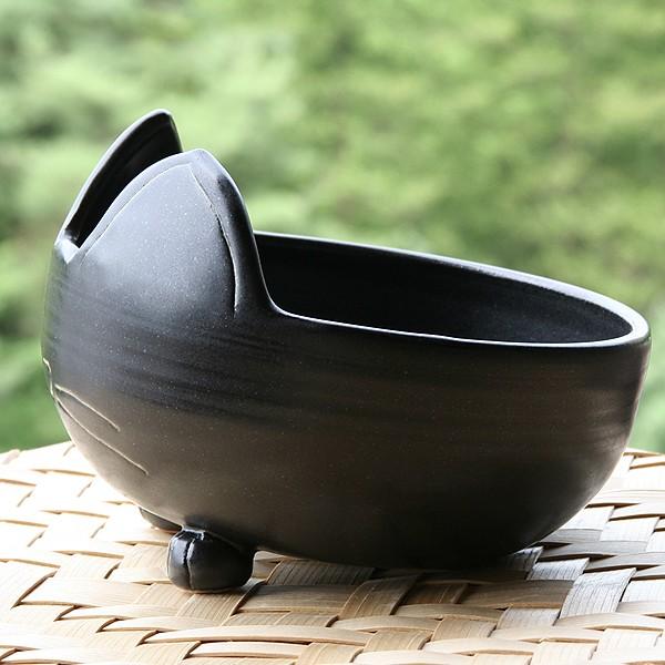 猫さんのごちそう茶碗（黒）｜fukunekohonpo｜02