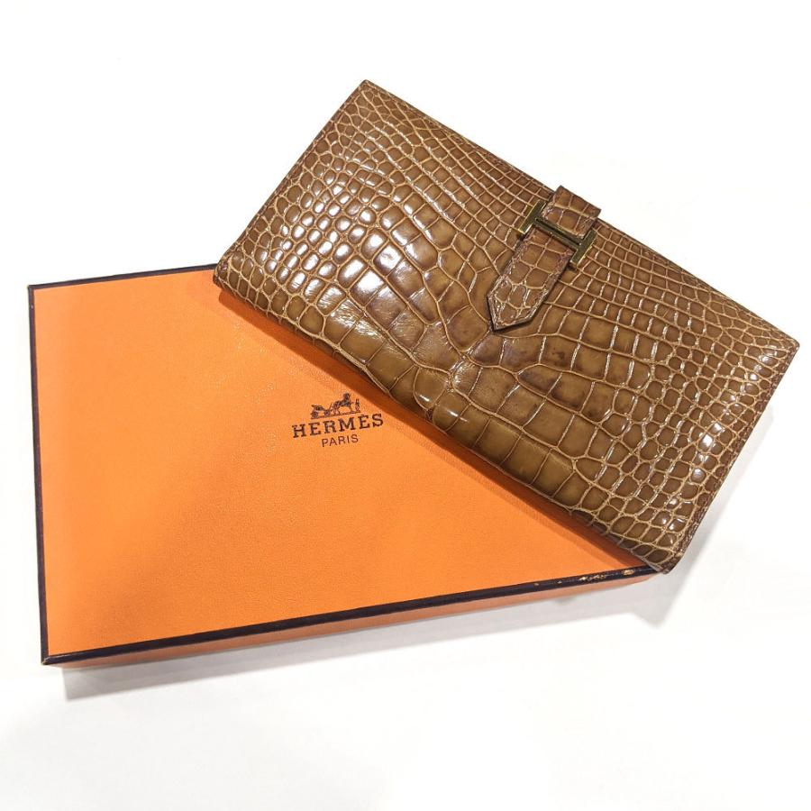 7 HERMES べアン 長財布 長く愛用できる名品【エルメス】ベアン 長財布 スフレ ブラック