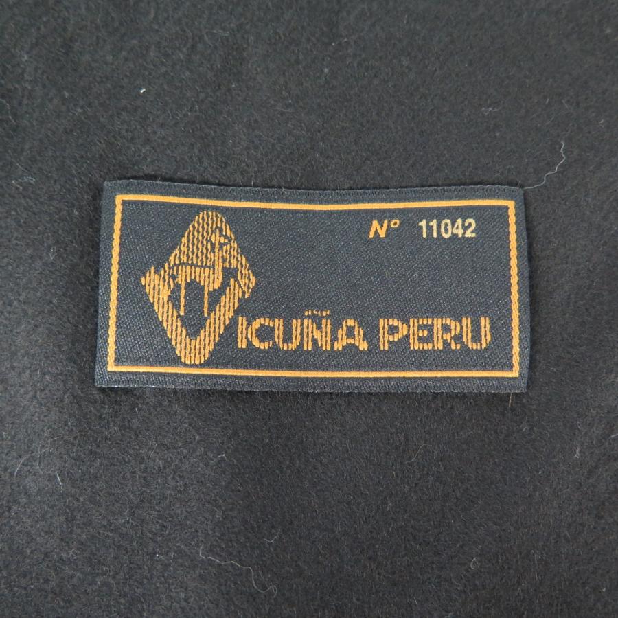 VICUNA ビクーニャ ビキューナ 100% マフラー/ストール ブラック 木箱