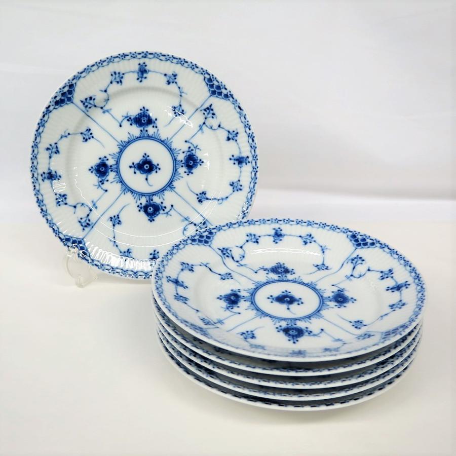 ロイヤルコペンハーゲンブルーフルーテッドハーフレース19デザート