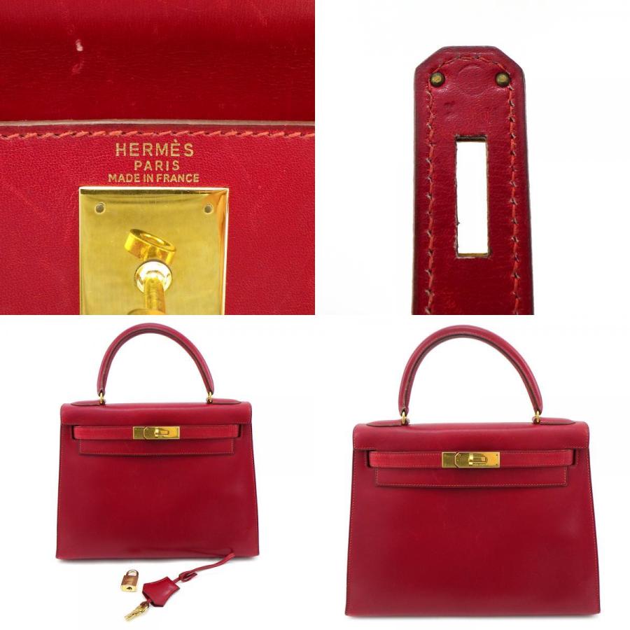HERMES エルメス ケリー28 ボックスカーフ ○U刻印 ゴールド金具 HERMES エルメス ケリー28 ボックスカーフ ○U刻印 ゴールド金具